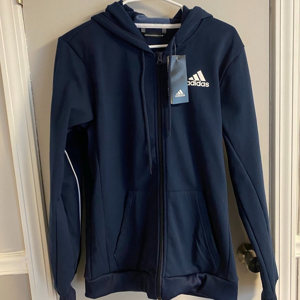 NWT Men’s Sm Zip up Sweatshirt Hoodie Adidas